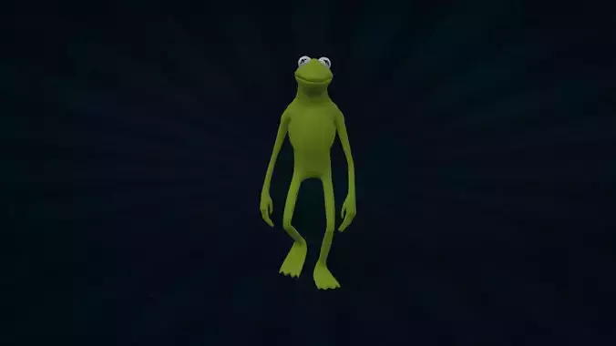 KERM-002 Kermit Walking Animation 3D model