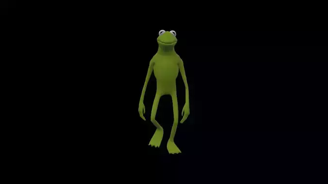 KERM002 Kermit Walking Animation 3D model