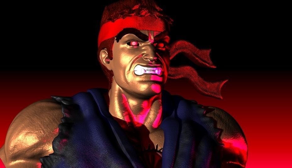 EVIL RYU STREET FIGHTER 3D print model_4