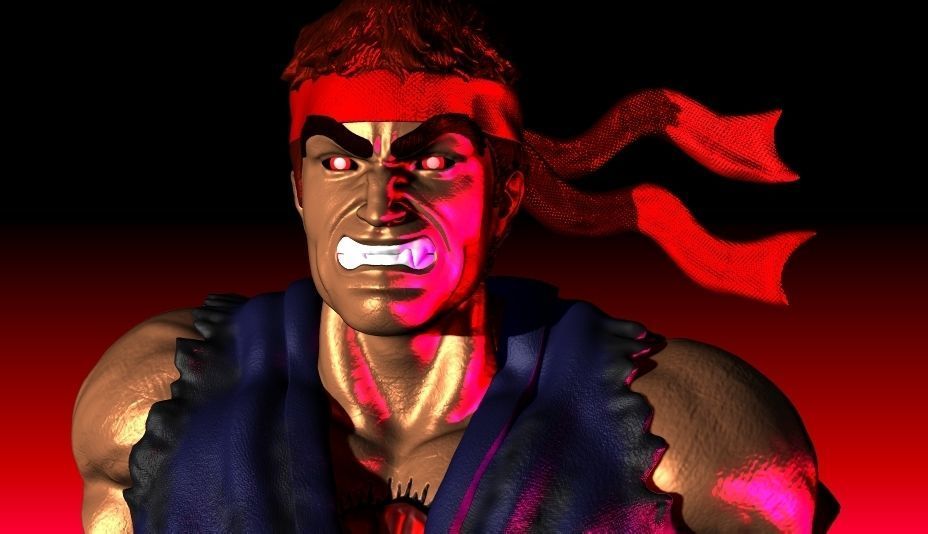 EVIL RYU STREET FIGHTER 3D print model_3