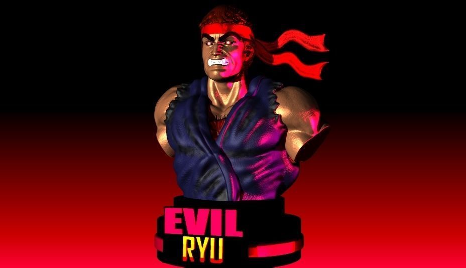 EVIL RYU STREET FIGHTER 3D print model_1