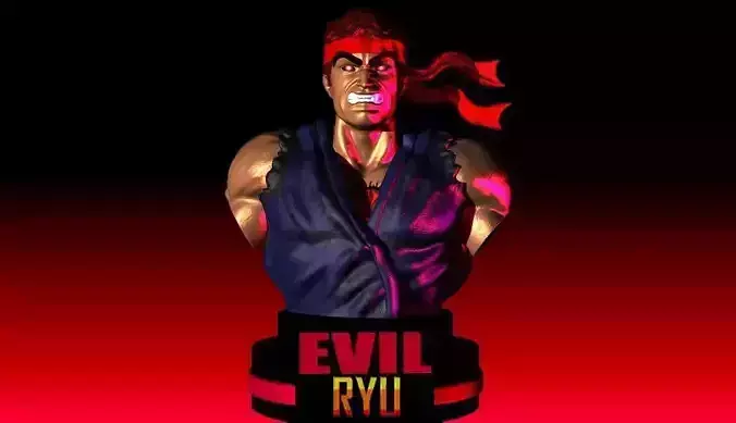 EVIL RYU STREET FIGHTER 3D print model