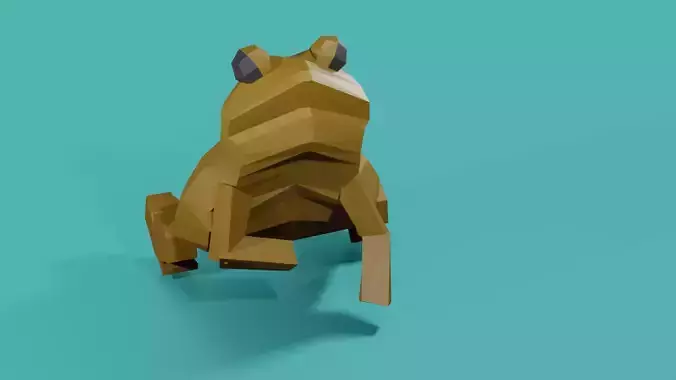 Low Poly Toad Low-poly 3D model
