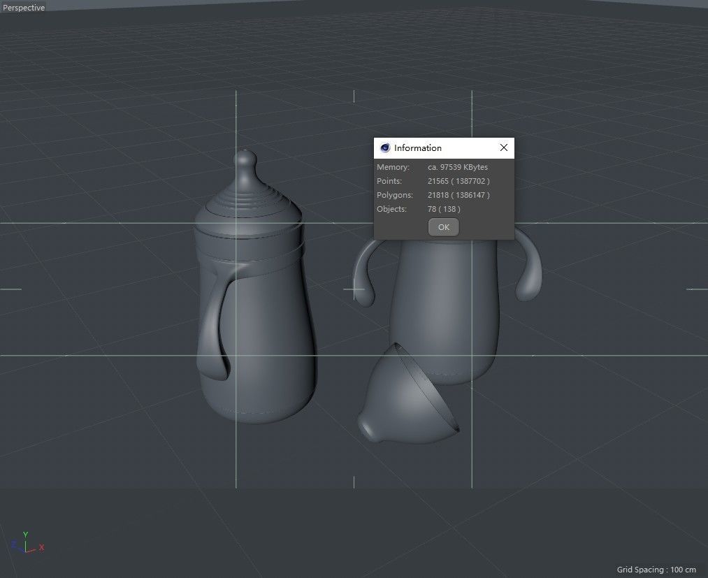 Pacifier bottle 3D model_2