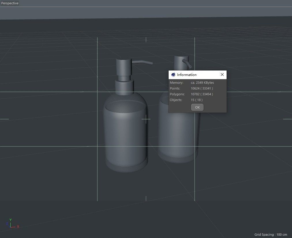 Bottle press bottle cosmetics 3D model_2