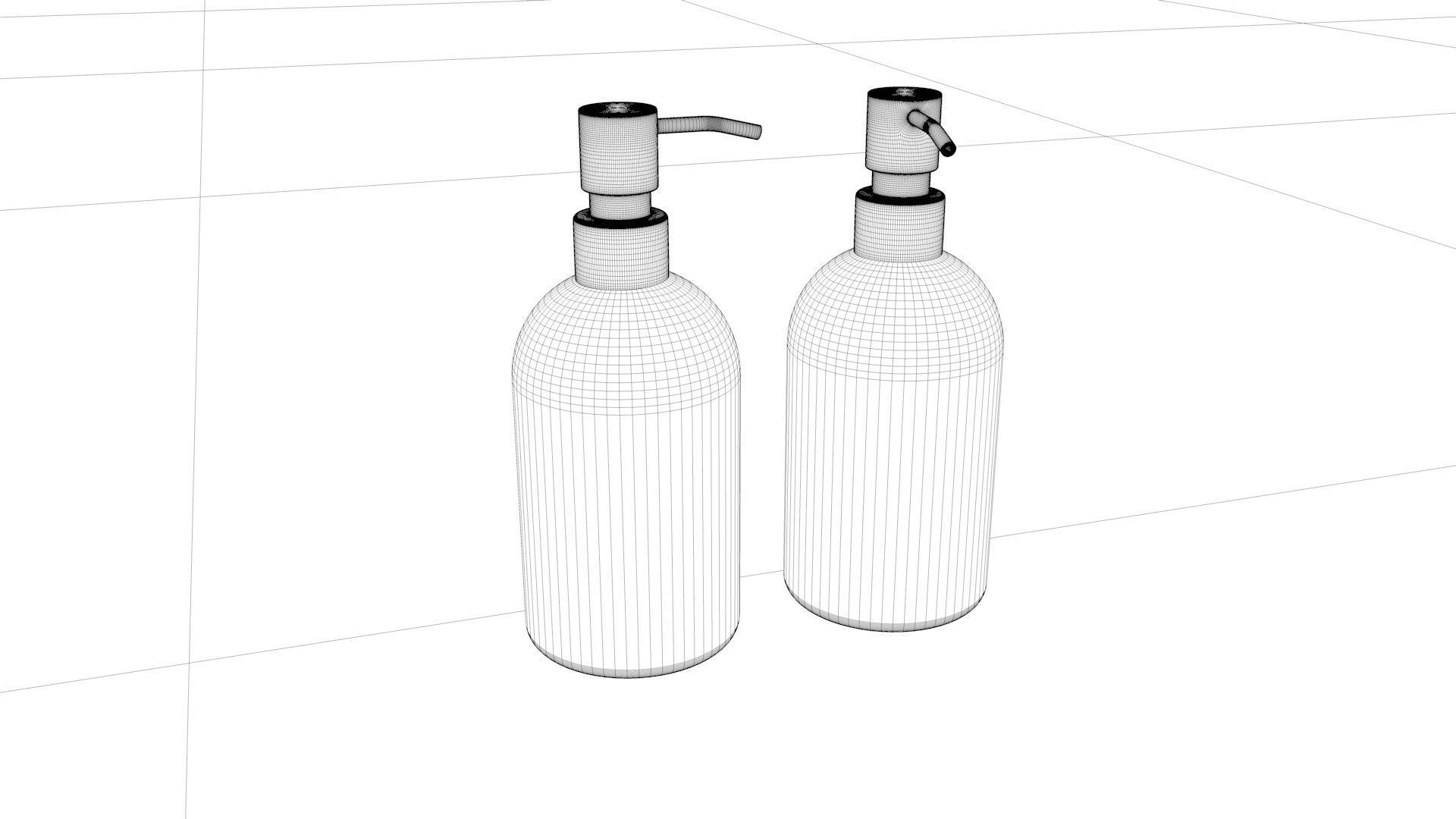 Bottle press bottle cosmetics 3D model_1