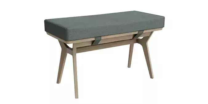 End Of Table Dining Bench Bay Green And Oak