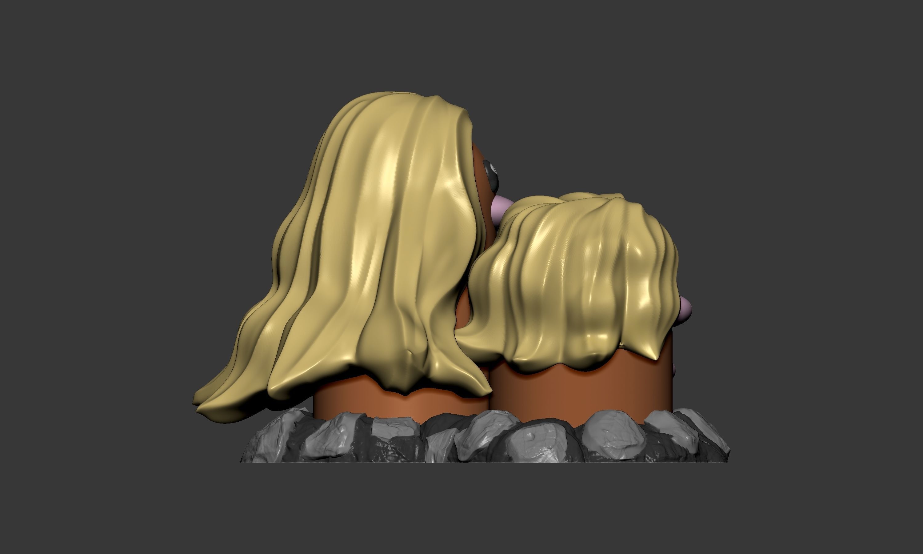 Pokemon - Alolan Diglett and Dugtrio 3D print model_9