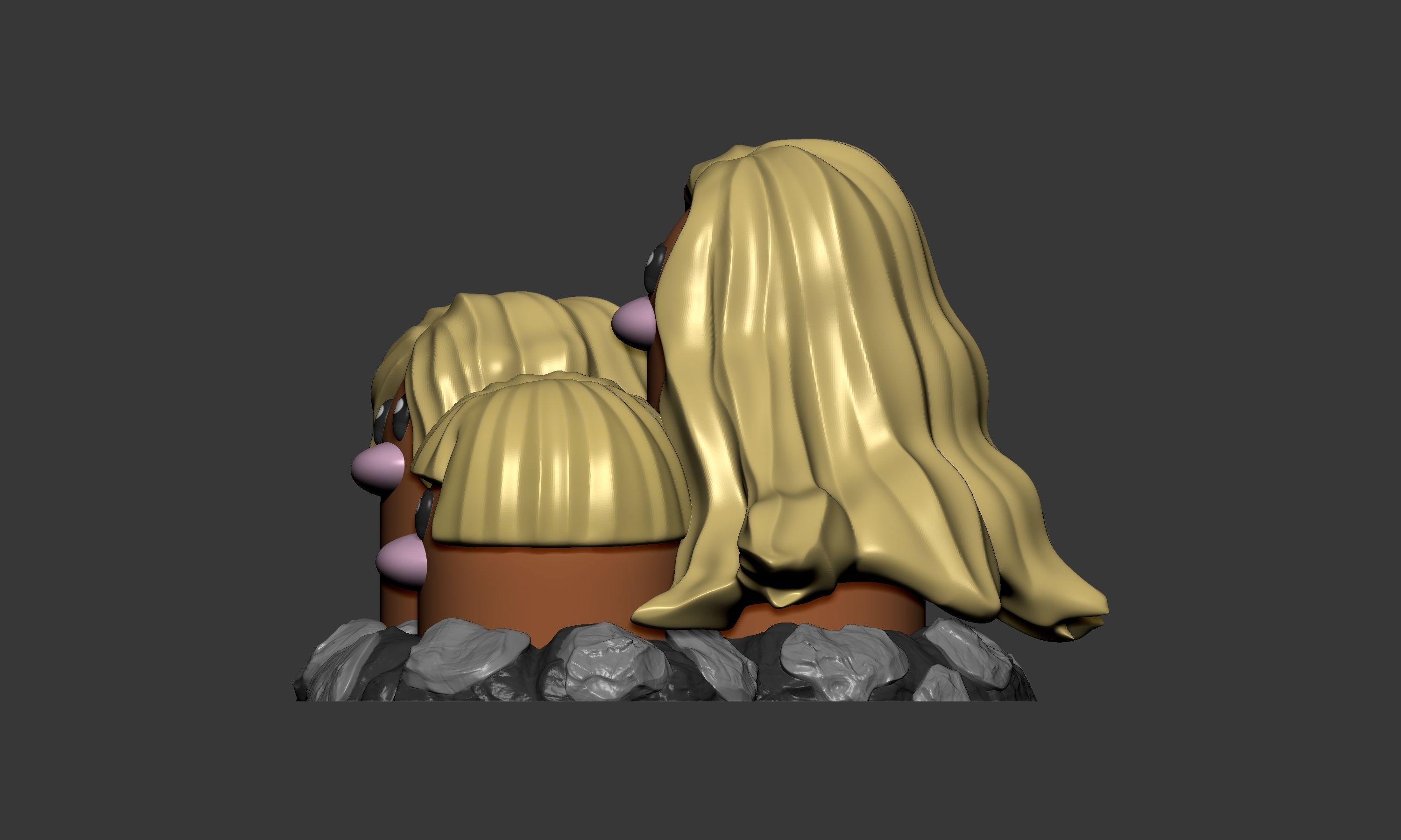 Pokemon - Alolan Diglett and Dugtrio 3D print model_7