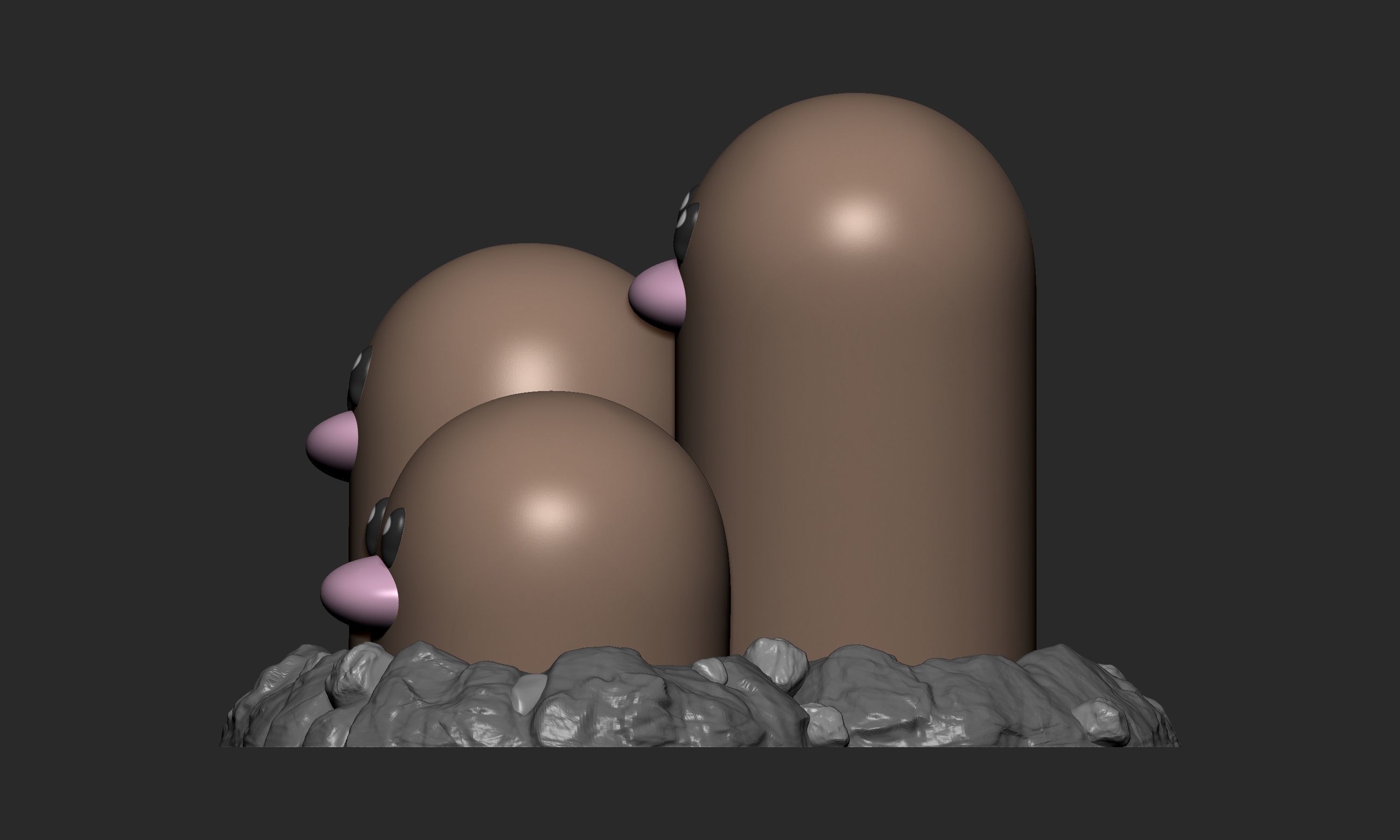 Pokemon - Diglett and Dugtrio All Forms  3D print model_18