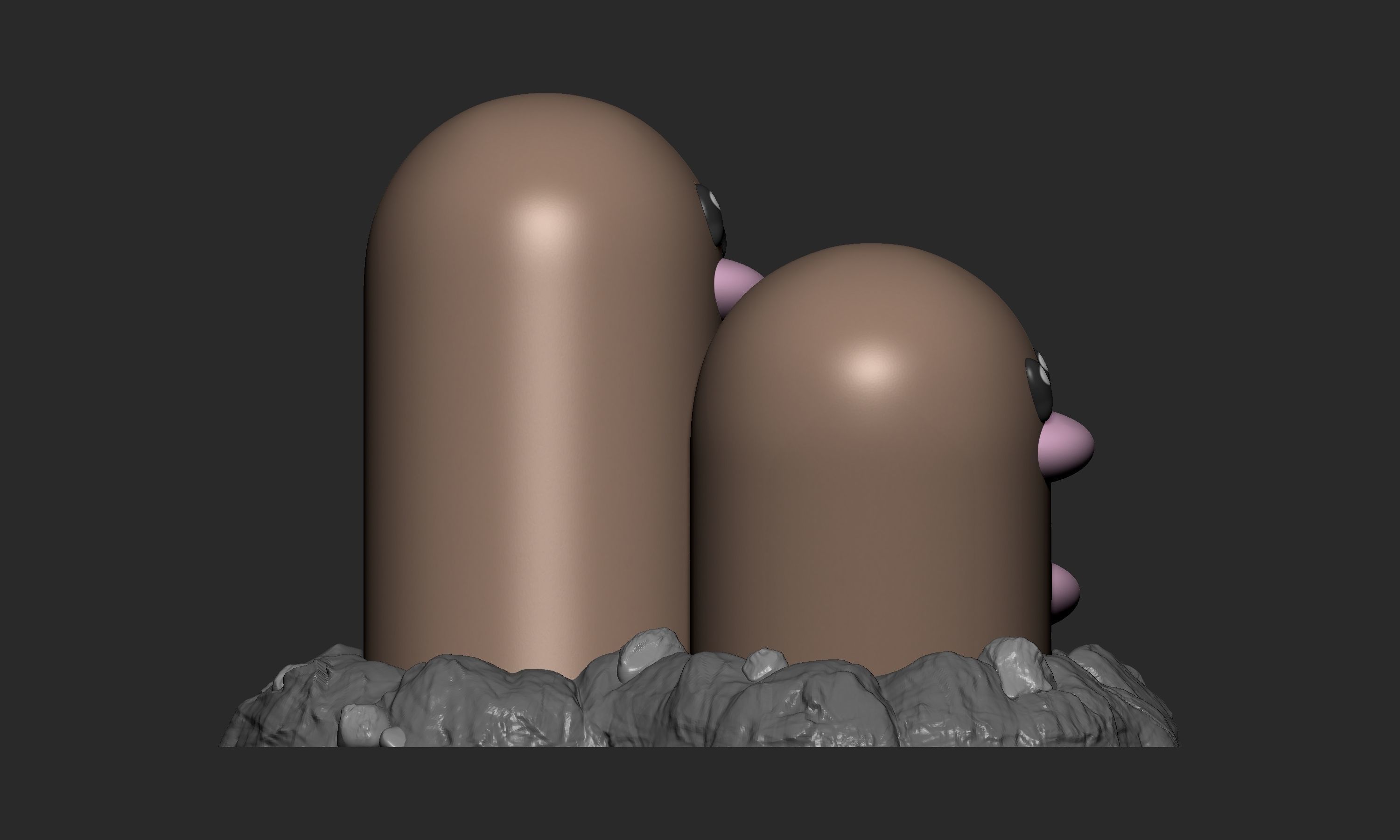Pokemon - Diglett and Dugtrio All Forms  3D print model_20