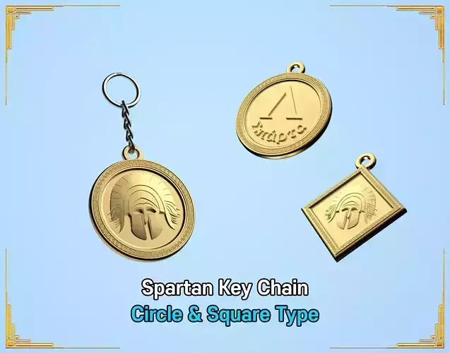 Spartan key chain 3D print model
