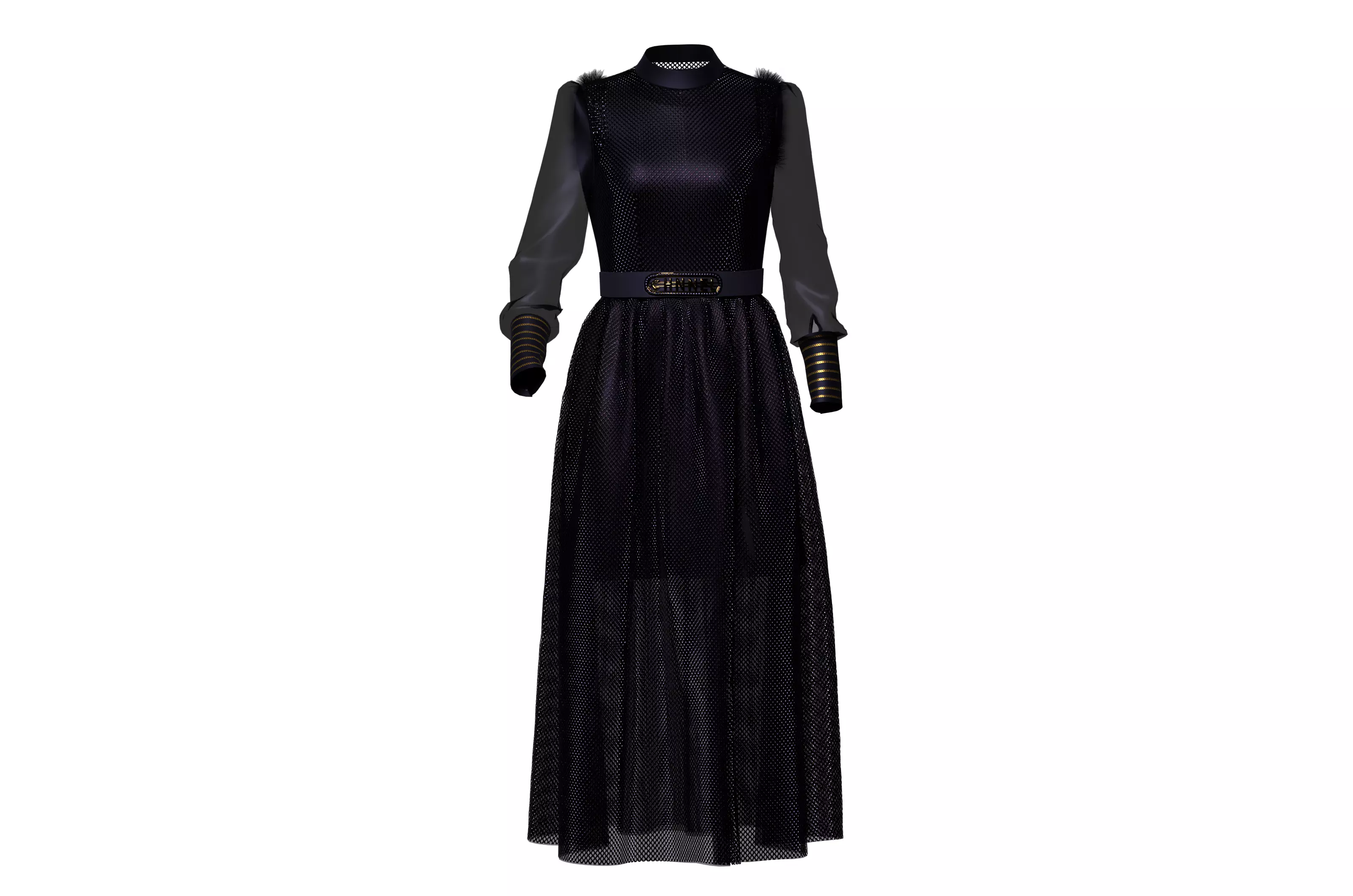 Grid see-through dress Free low-poly 3D model