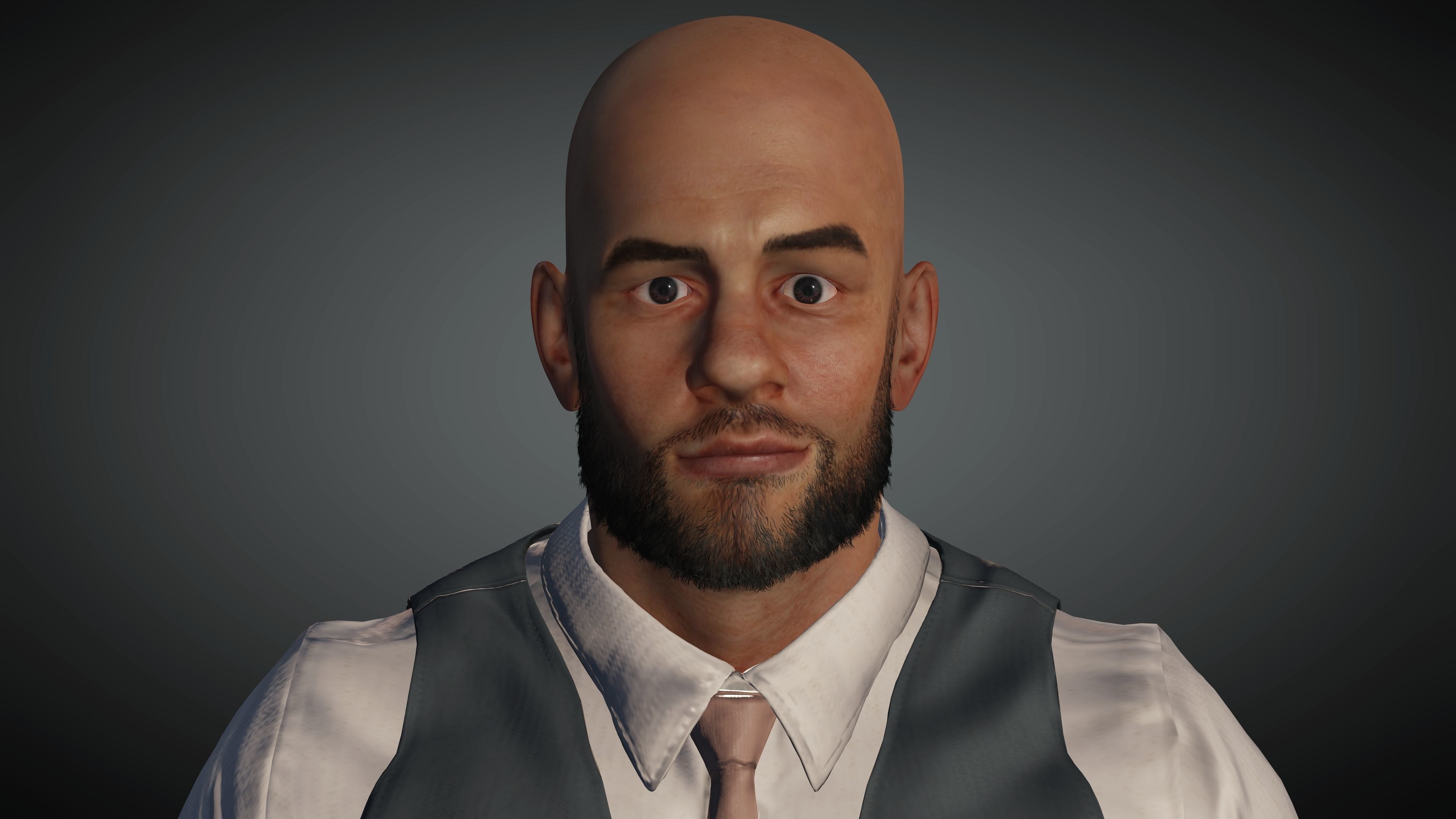 Realistic Business Man Low-poly 3D model_4