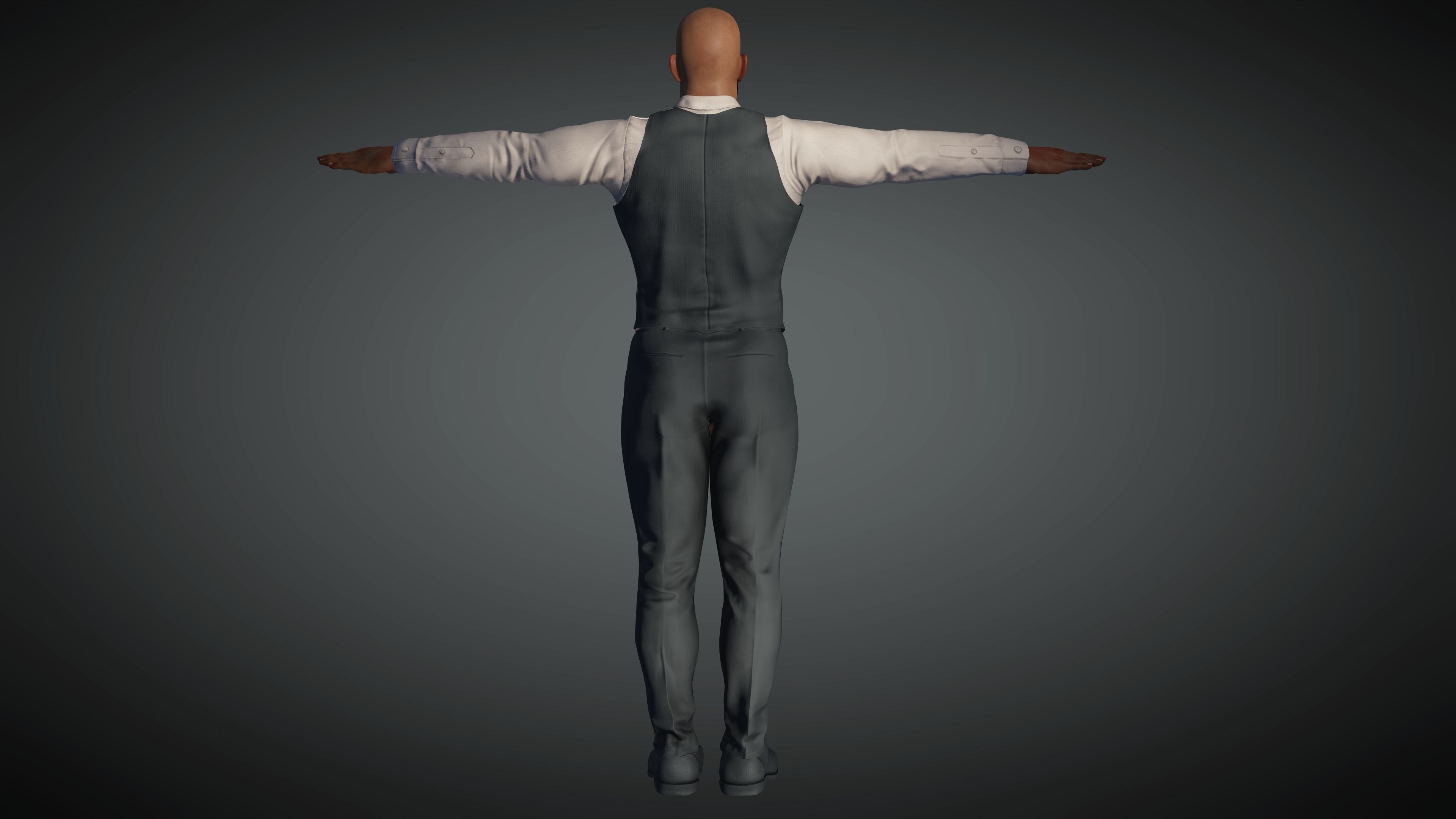 Realistic Business Man Low-poly 3D model_9