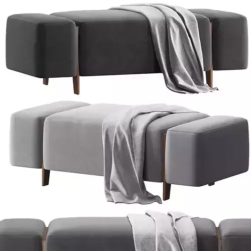 BOX WOOD Bench By Inno design 3D model