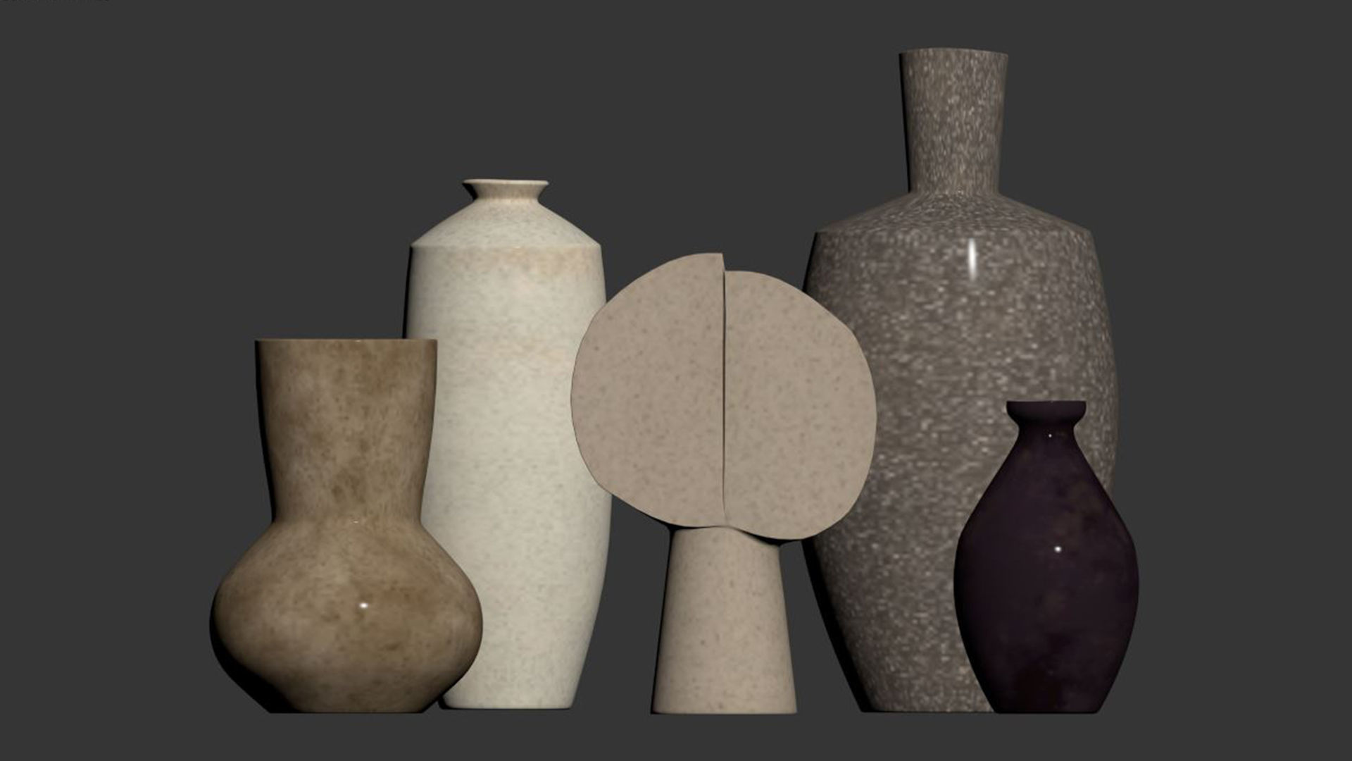 Form Studies Ceramic Vases 3D model_4