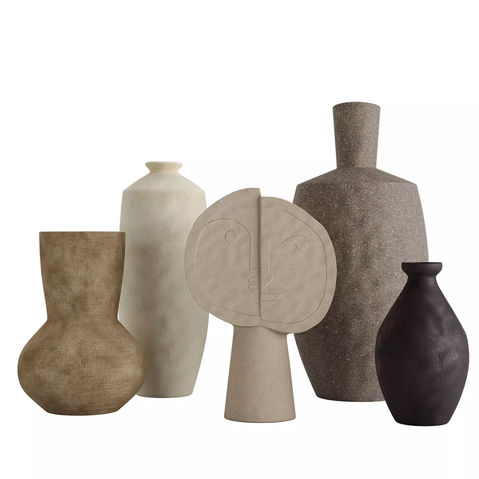 Form Studies Ceramic Vases 3D model_0