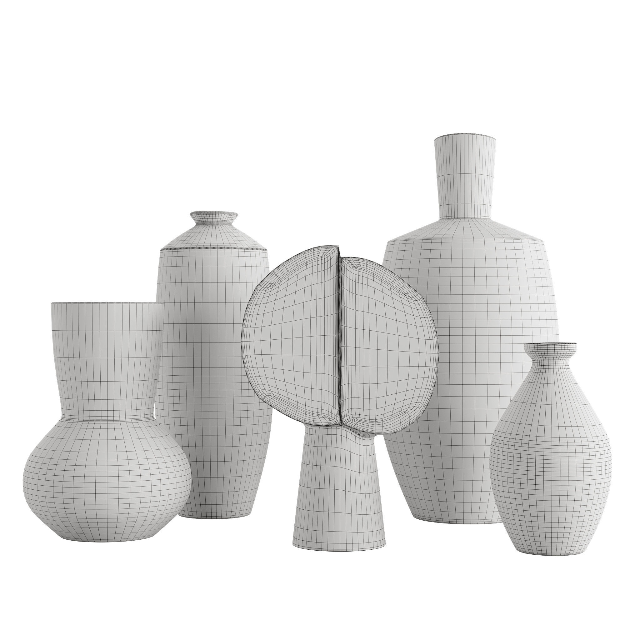 Form Studies Ceramic Vases 3D model_3