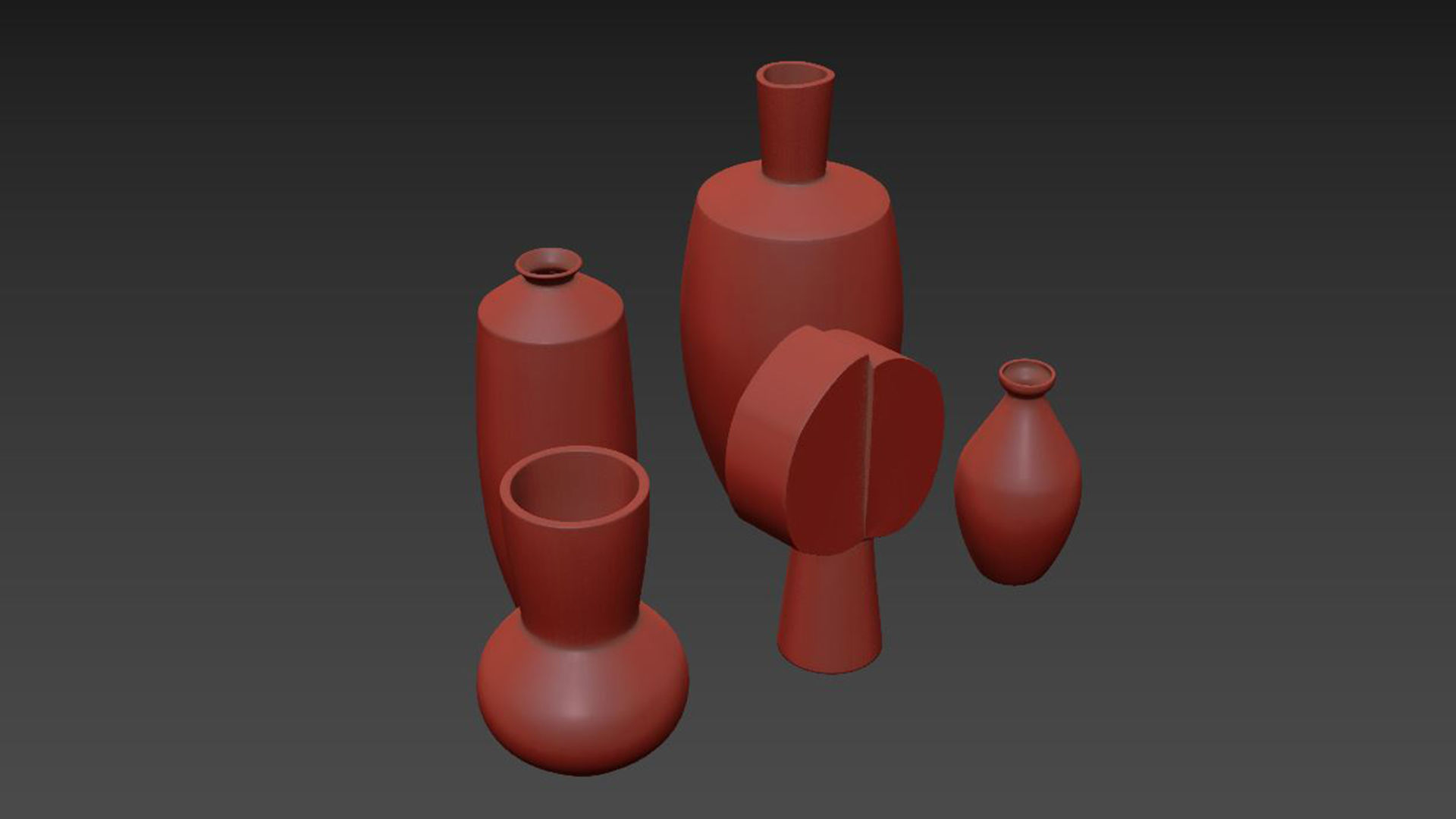 Form Studies Ceramic Vases 3D model_6