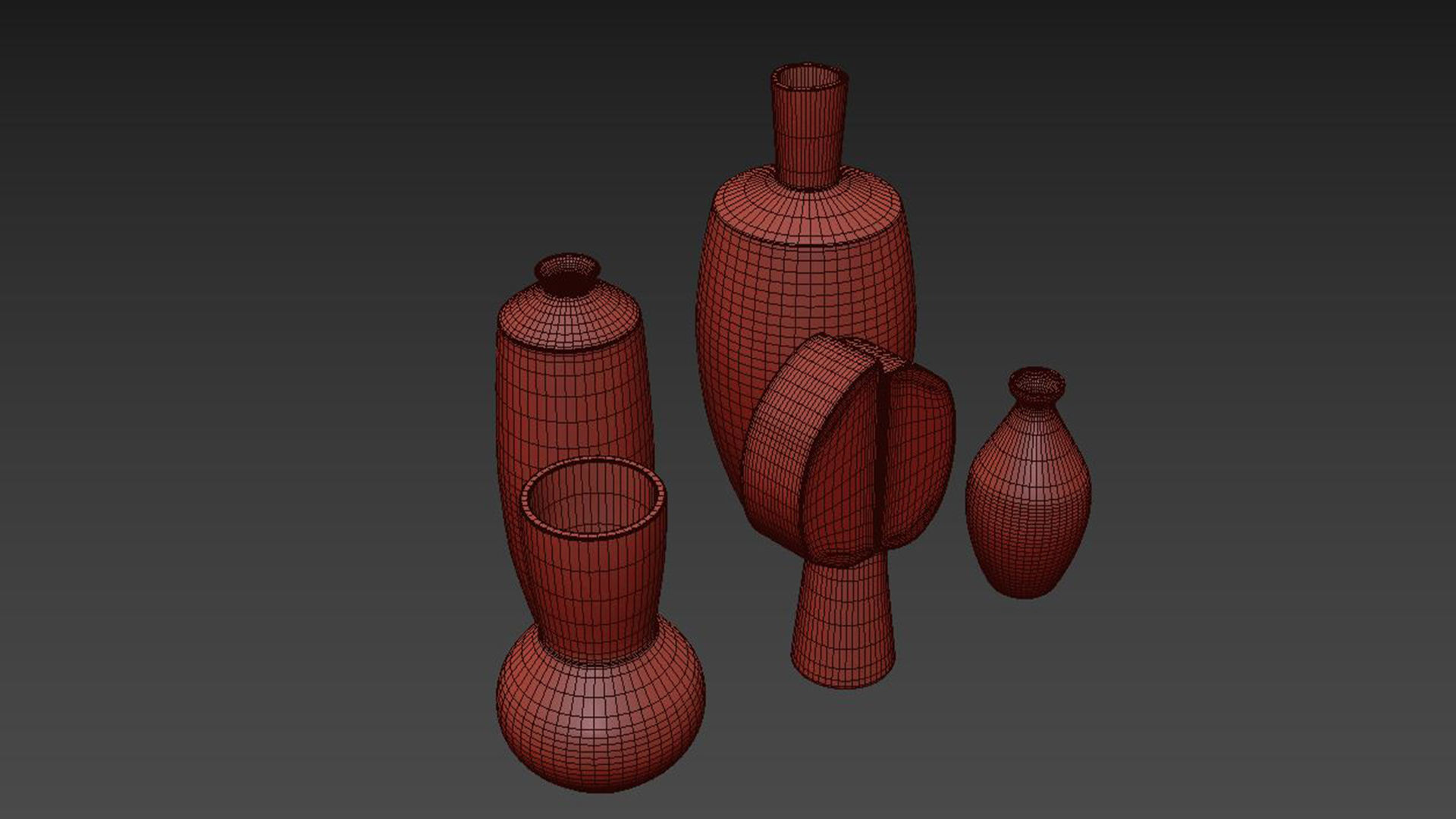 Form Studies Ceramic Vases 3D model_7
