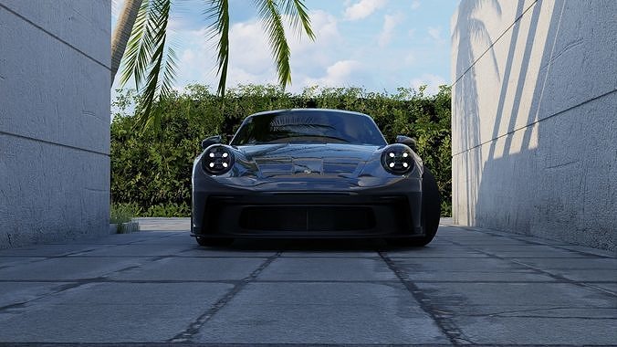 Automotive Render Scene 3D Blender File Textured  3D model 2