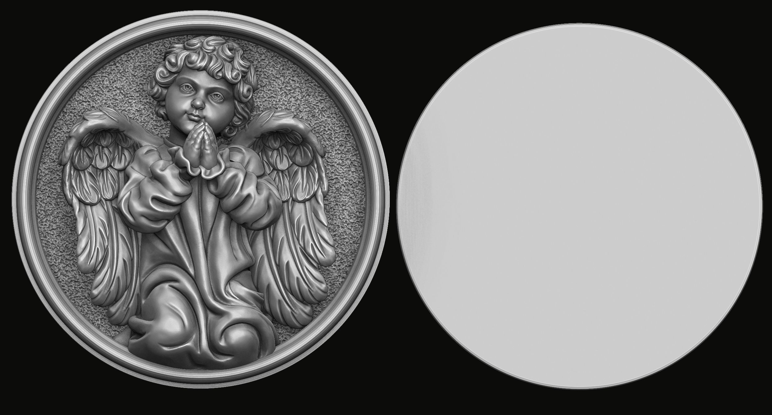 Angel Pendant 3D print model_5