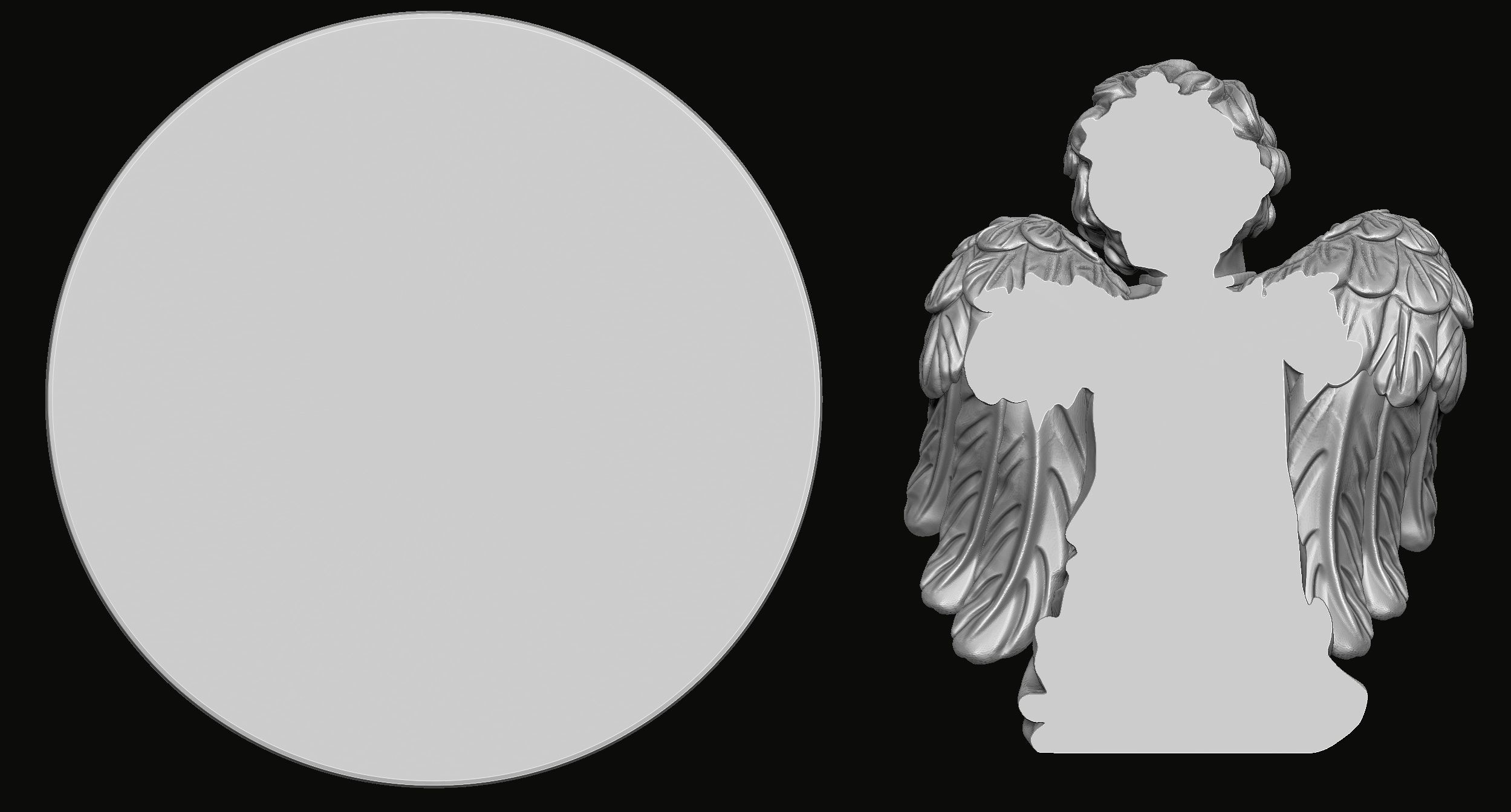 Angel Pendant 3D print model_10