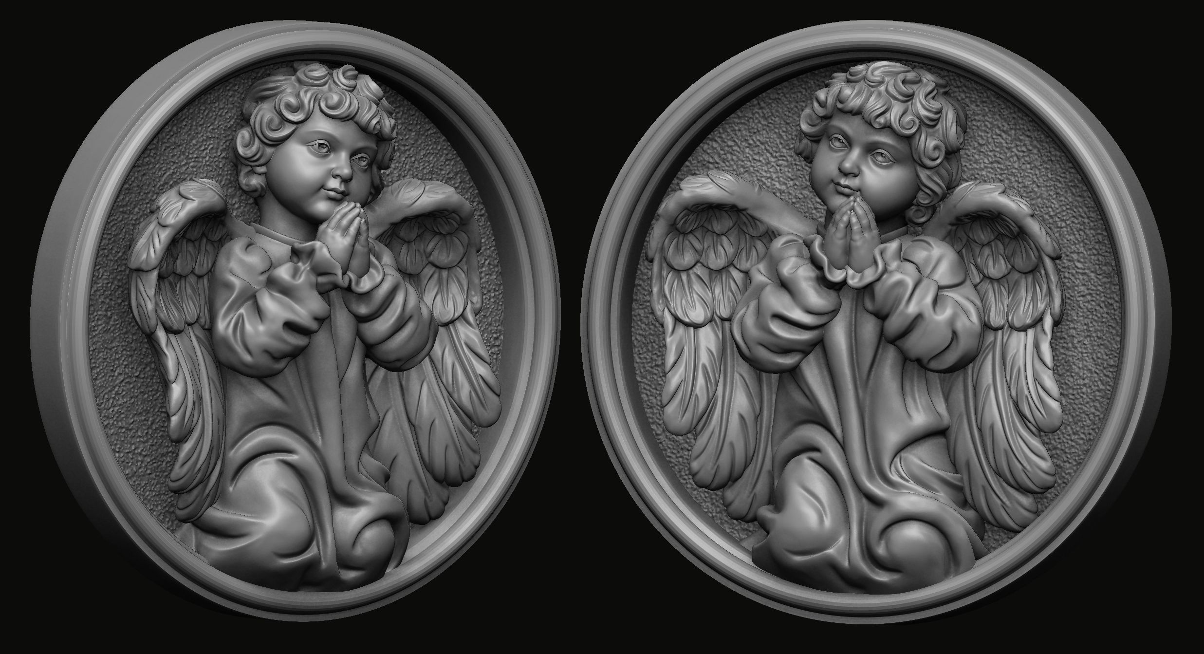 Angel Pendant 3D print model_7