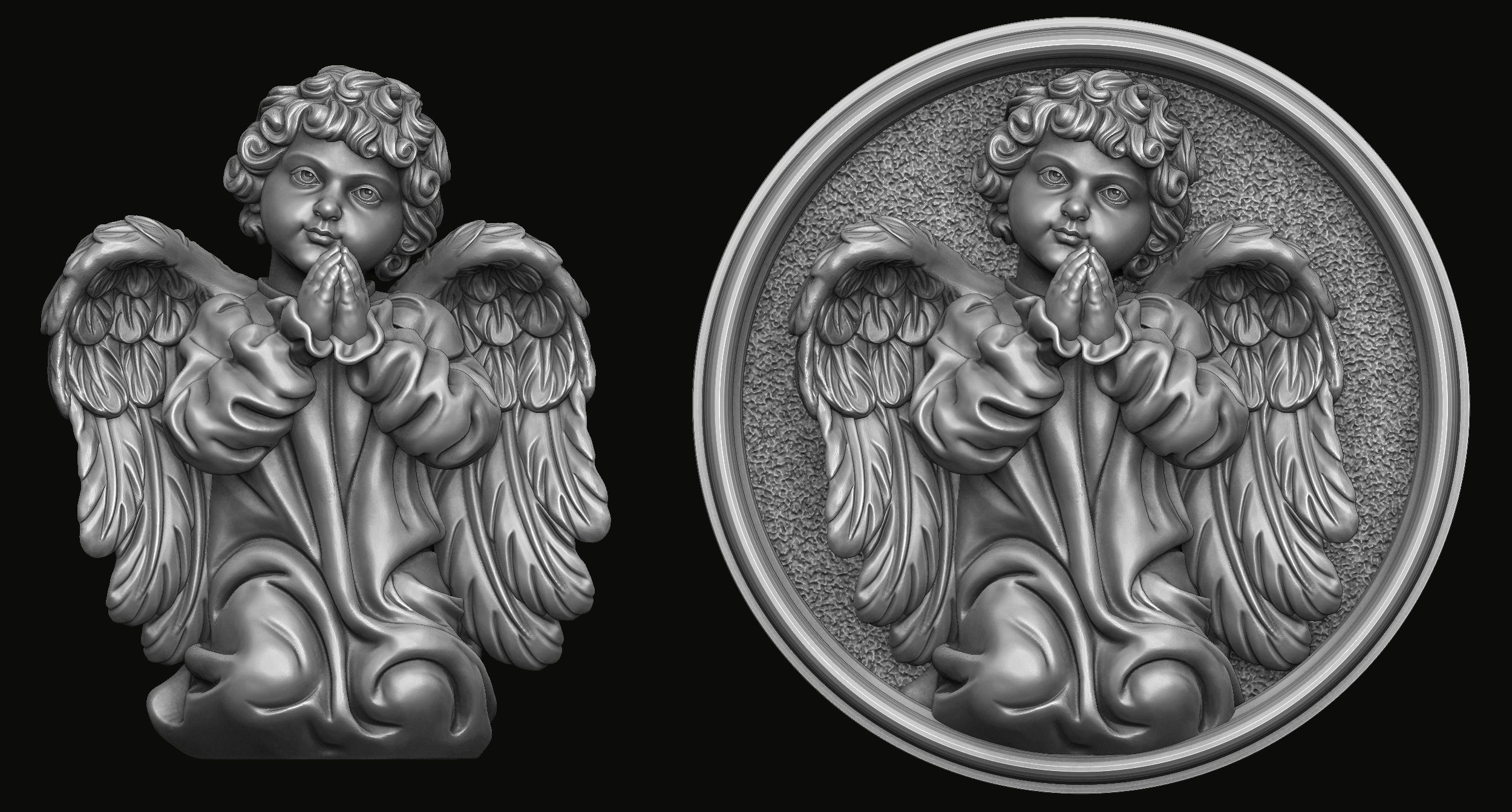 Angel Pendant 3D print model_2