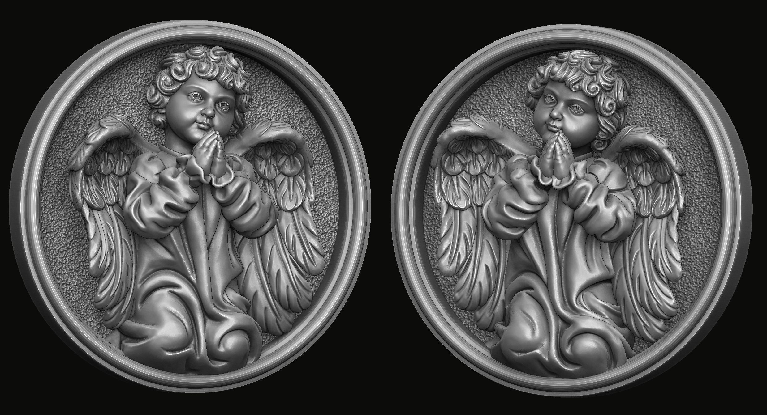 Angel Pendant 3D print model_3