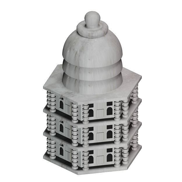 Marble Castle 3D model_1