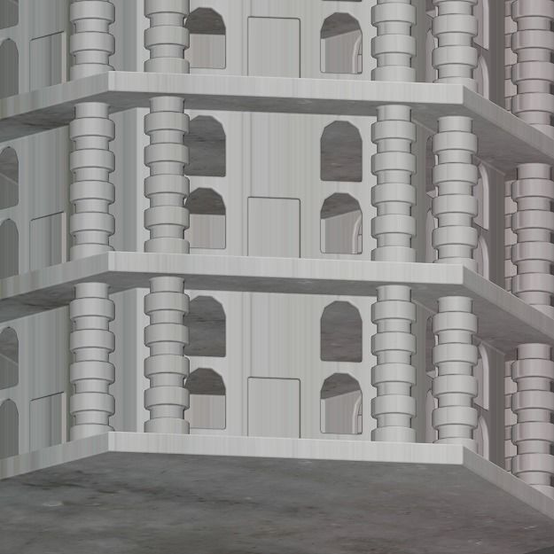 Marble Castle 3D model_3