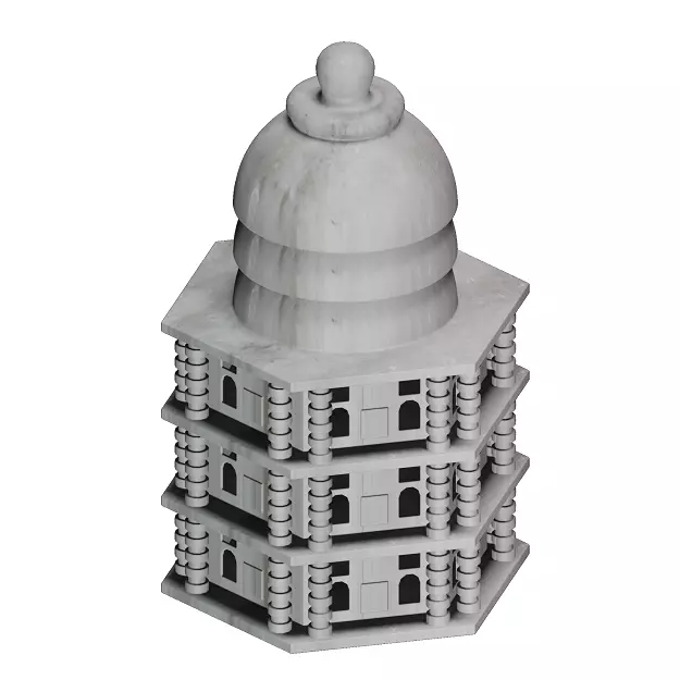 Marble Castle 3D model_0