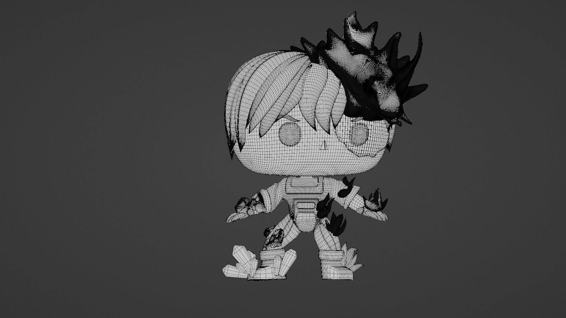 Shoto Todoroki funko pop 3D model_12