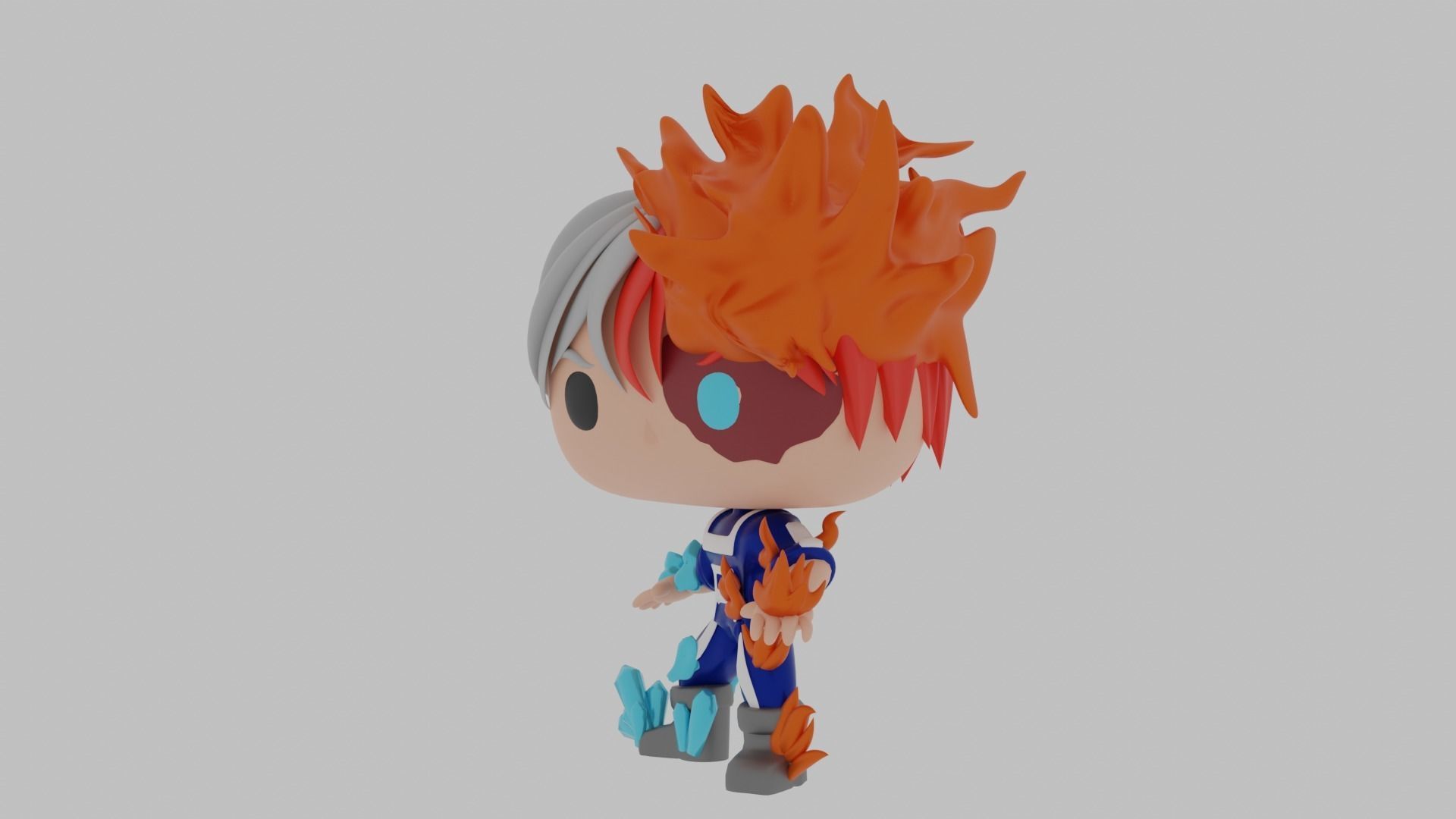 Shoto Todoroki funko pop 3D model_2