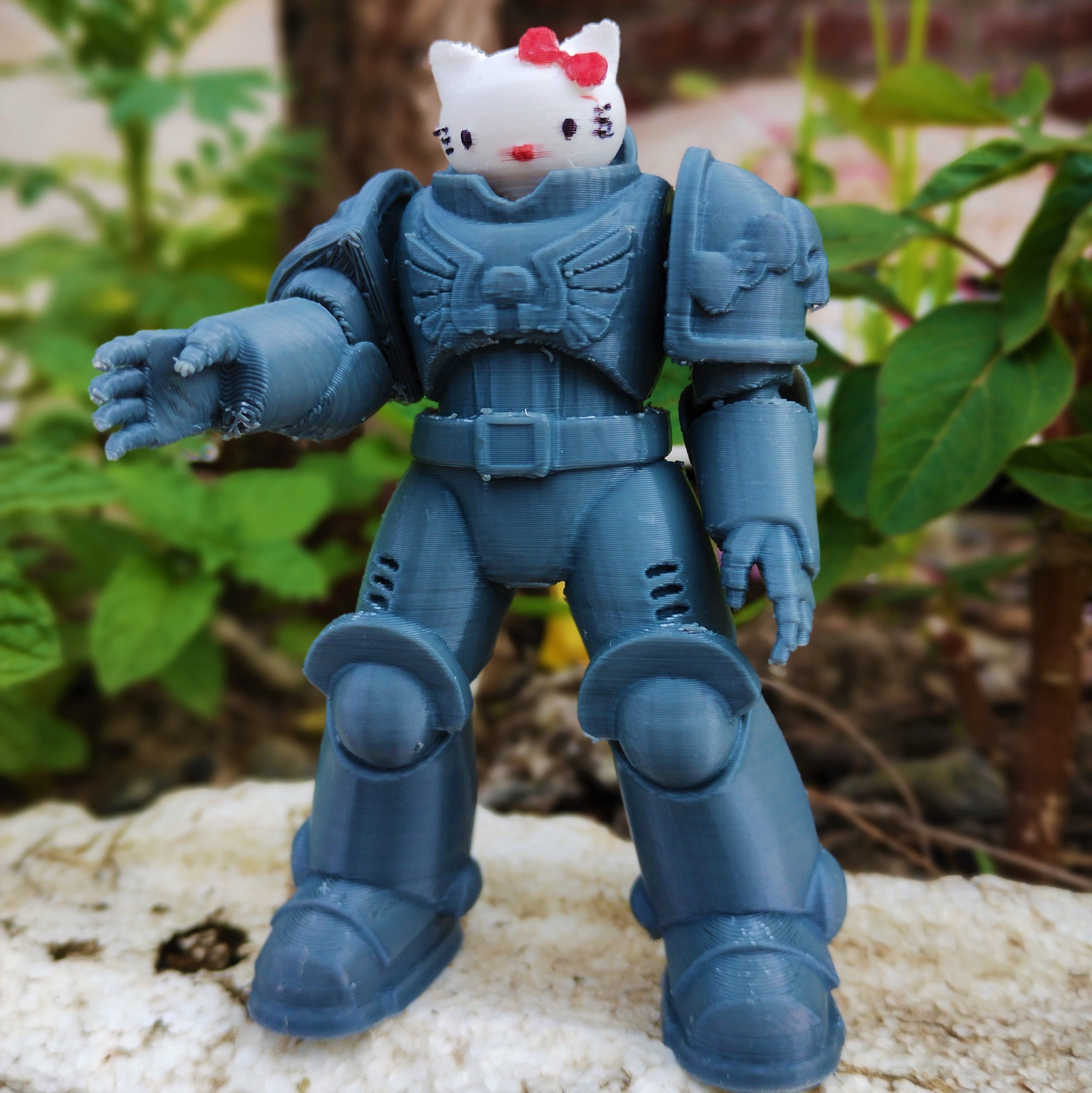 Hello 40Kkitty Armor 3D print model_2