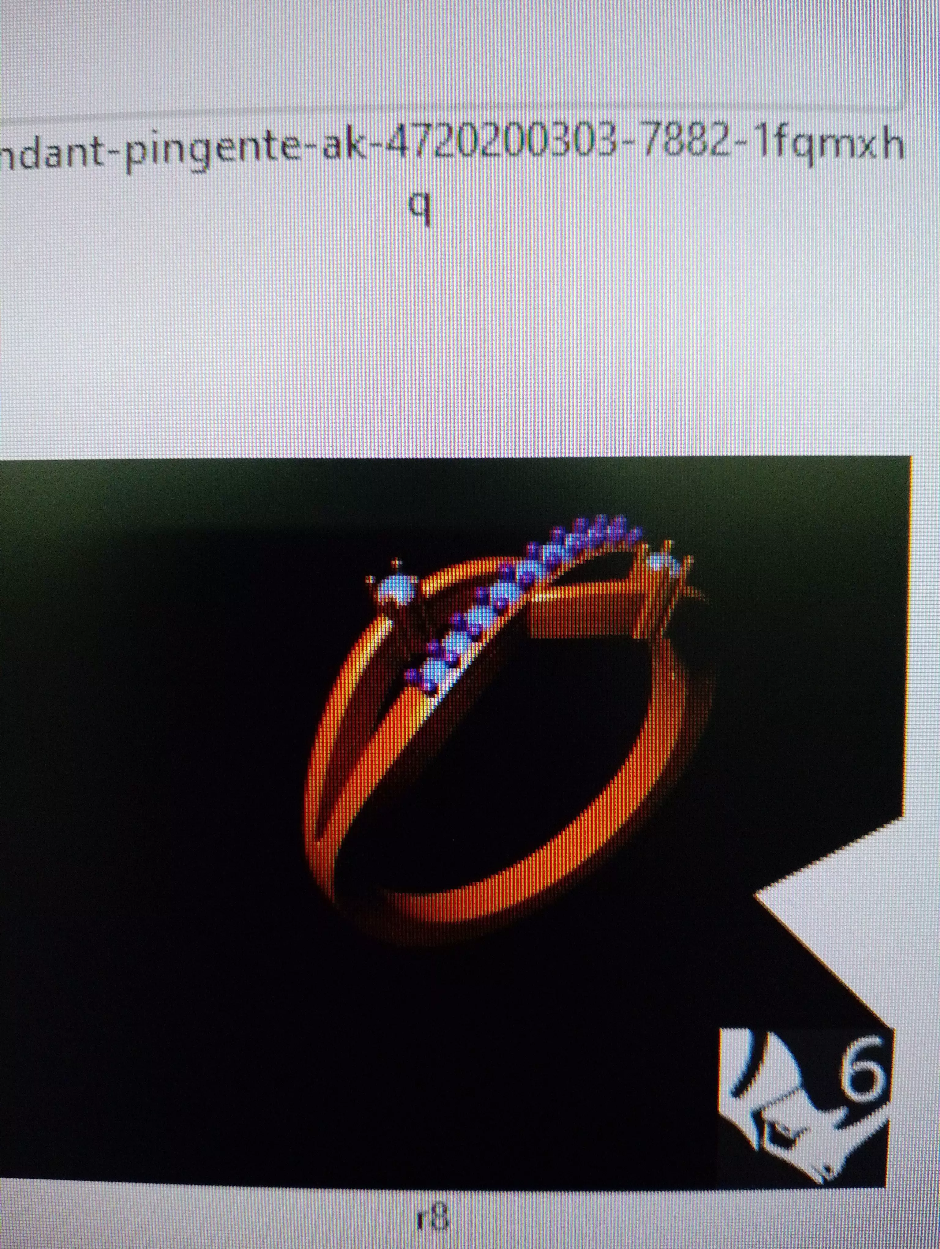 Diamond ring Free 3D print model_0