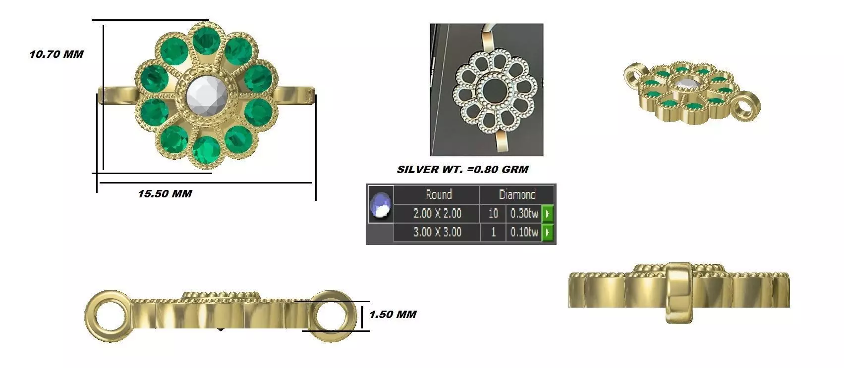 Beautiful Pendent Necklace Every day Necklace 3D print model