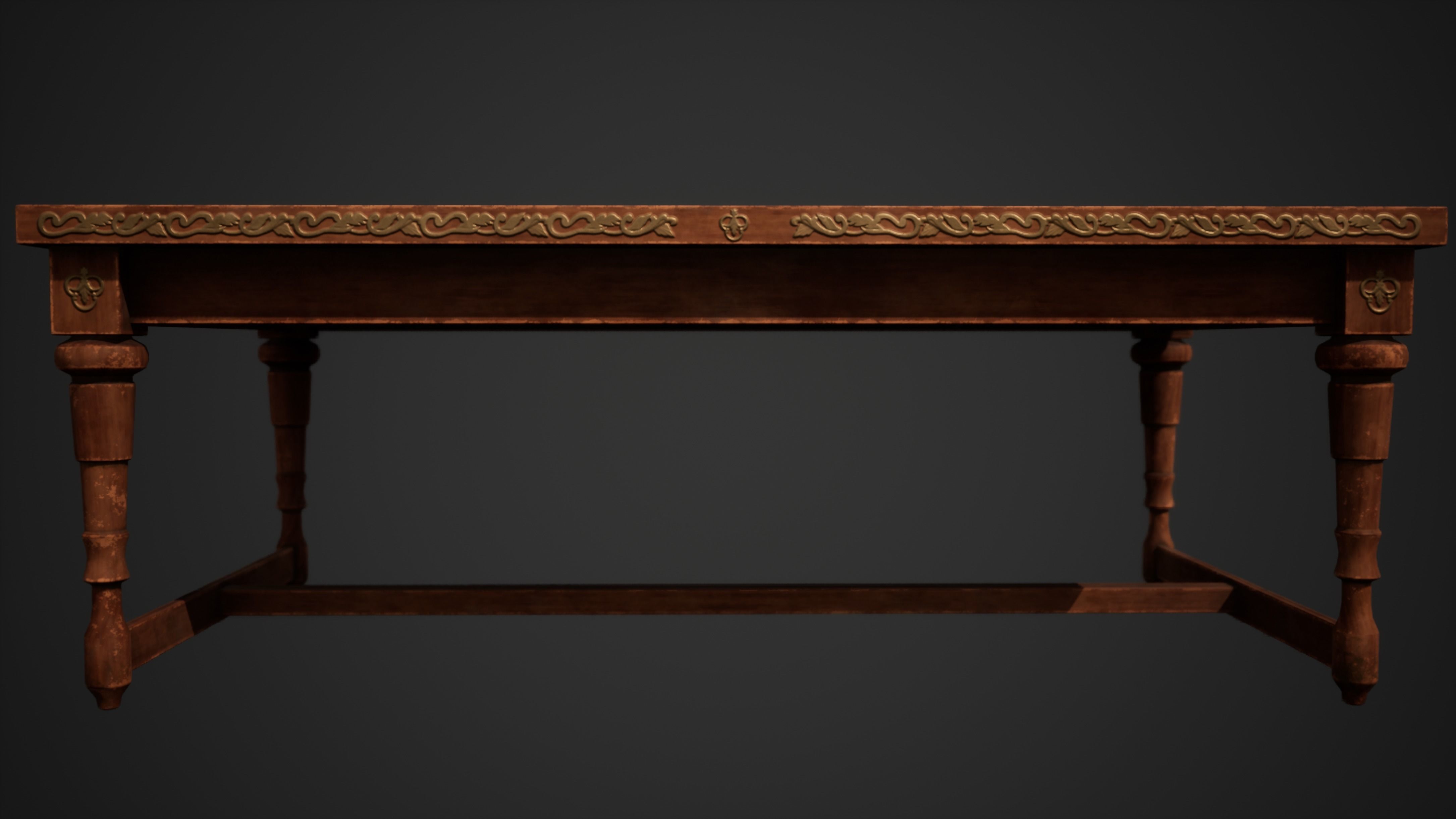 Stylized Table Low-poly 3D model_6