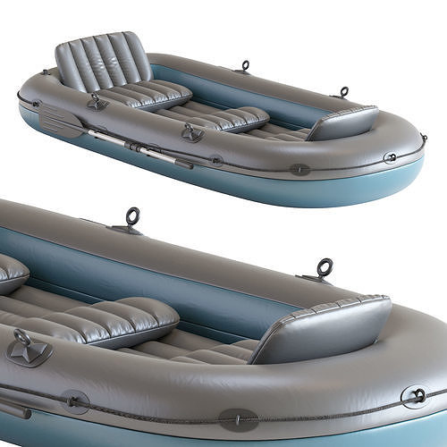 Excursion Inflatable Boat Set 3D model