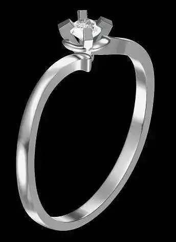 engagement ring with round diamond