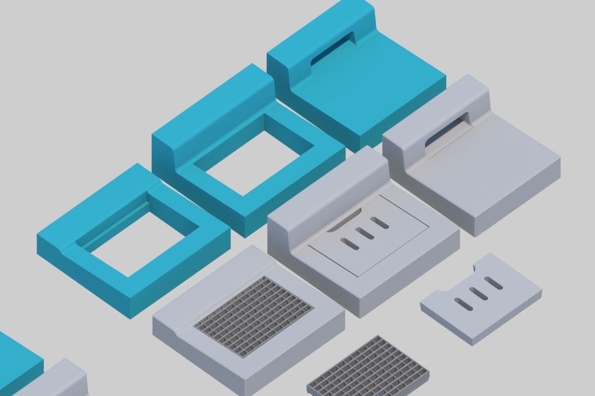 L-shaped gutter Street culvert Type 1 3D model_4