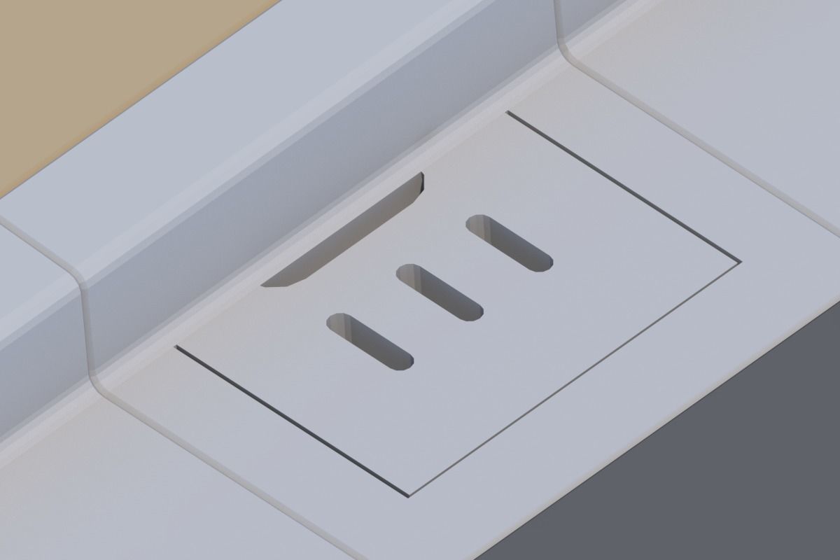 L-shaped gutter Street culvert Type 1 3D model_6