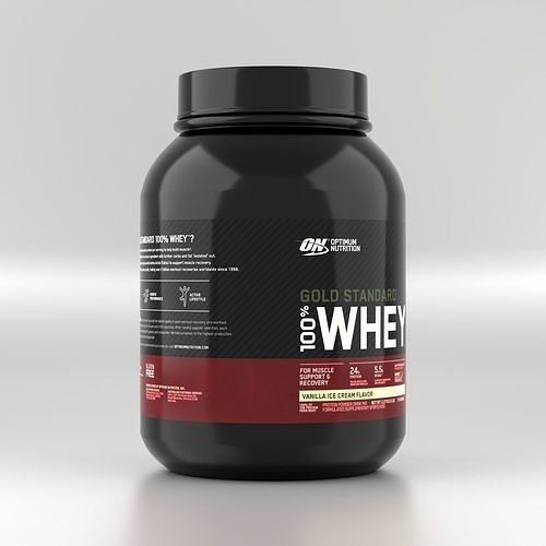 Whey Protein Jar - Sports Food Supplement 3D model 7