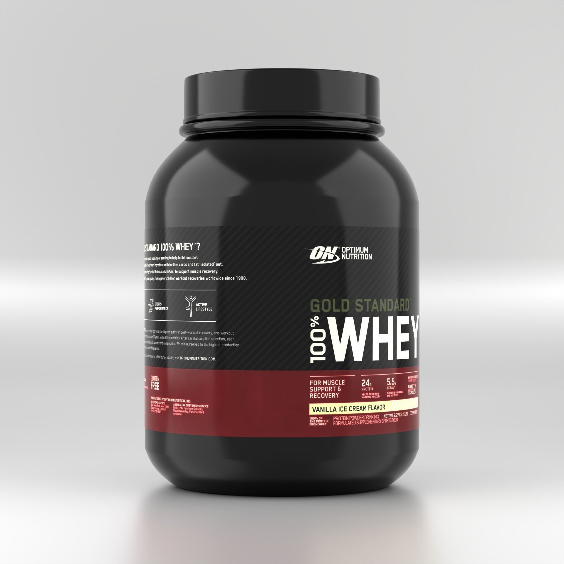 Whey Protein Jar - Sports Food Supplement 3D model_6