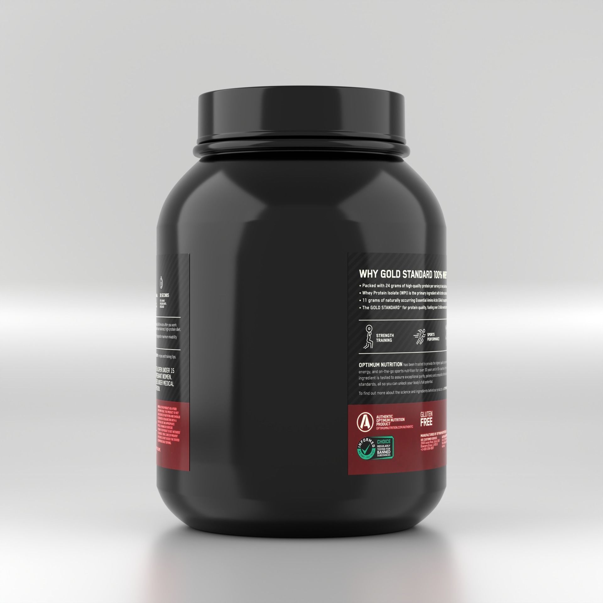Whey Protein Jar - Sports Food Supplement 3D model_14