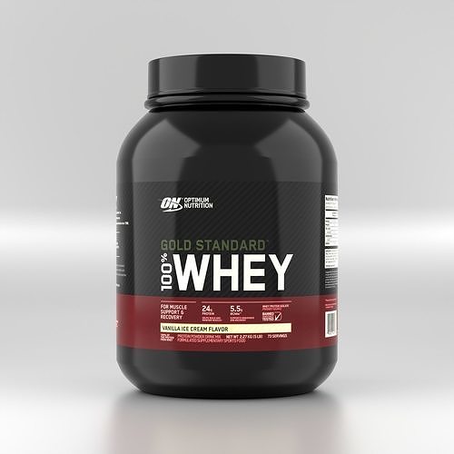 Whey Protein Jar - Sports Food Supplement 3D model 4
