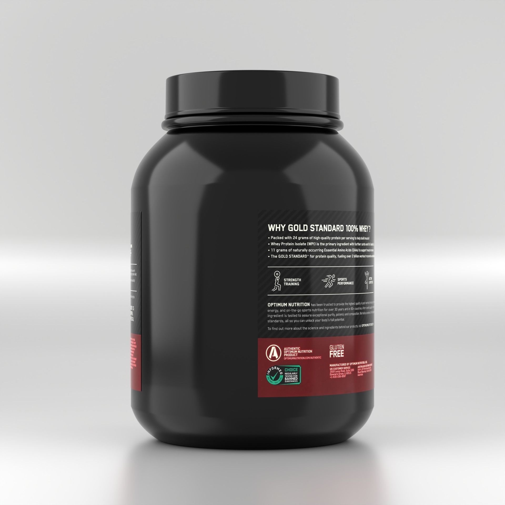 Whey Protein Jar - Sports Food Supplement 3D model_13