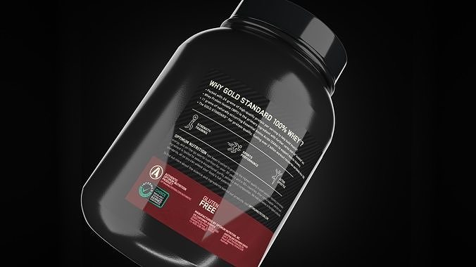 Whey Protein Jar - Sports Food Supplement 3D model 3